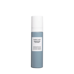 Sleek bottle of Sublime Skin Fluid Cream | [ comfort zone ] with clean, minimalist design, ideal for skincare and body care routines promoting hydration and wellness.