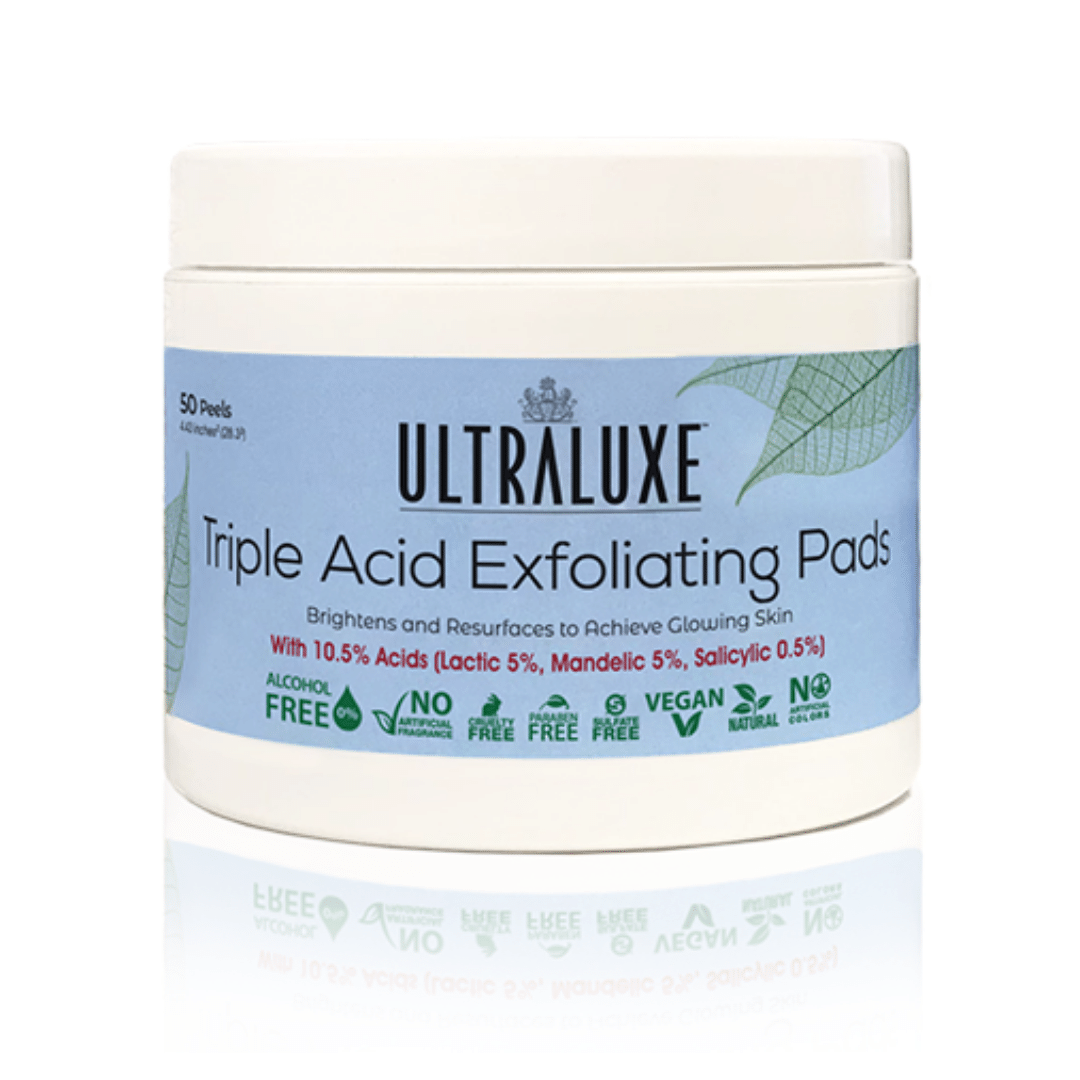 Triple Acid Exfoliating Pads | Ultraluxe Skincare