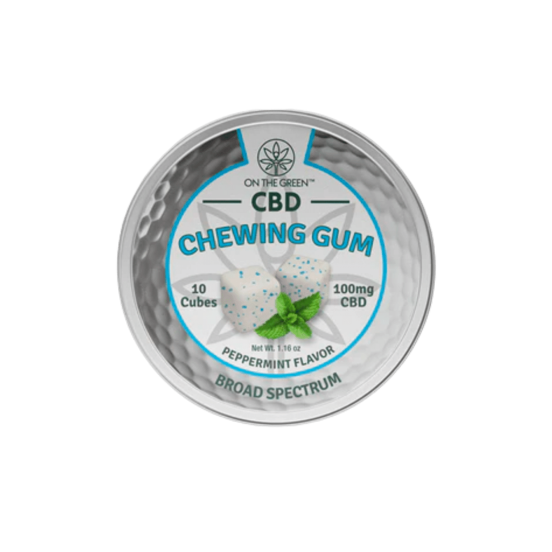 Peppermint Chewing gum (10MG per gum) (10 per Pack) | On The Green