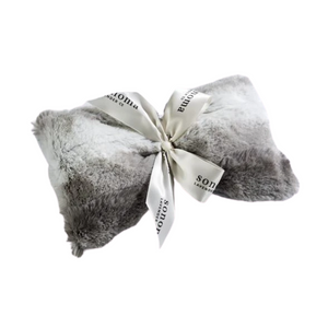 Soft gray and white spa mask wrapped with a branded Sonoma Lavender ribbon, designed for soothing skincare and relaxation, Spa Mask - Lavender | Sonoma Lavender.