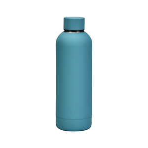 Matte teal reusable water bottle with screw-on lid, designed for hydration and wellness, part of the Wellness Month Hydrator Gift Kit | Wellness Month.