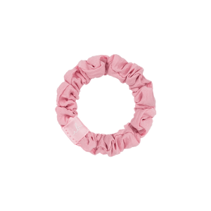 Pink fabric hair tie with a scrunchie design from the LOOP 3 pc | invisibobble collection, suitable for gentle hair care and styling.