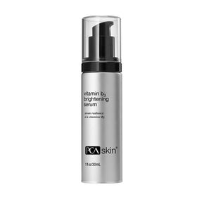 Vitamin B3 Brightening Serum | PCA Skin in a sleek silver pump bottle, designed for skincare routines to promote radiant and even complexion.